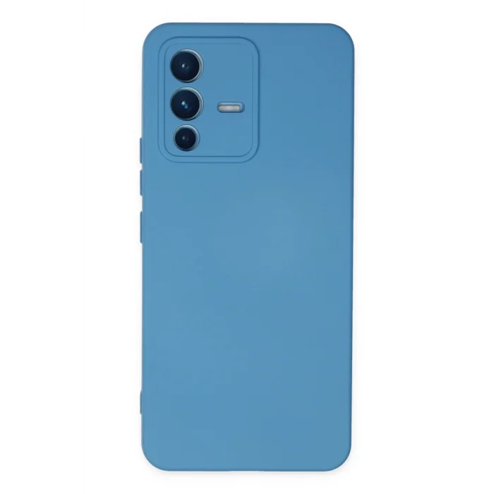 Mey İthalat®  Vivo V23 5G Kılıf Nano içi Kadife Silikon - Mavi