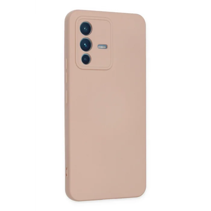Mey İthalat®  Vivo V23 5G Kılıf Nano içi Kadife Silikon - Pudra