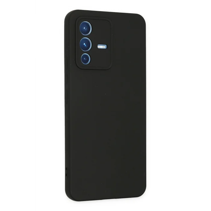 Mey İthalat®  Vivo V23 5G Kılıf Nano içi Kadife Silikon - Siyah