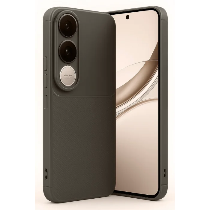 Mey İthalat®  Vivo V50 Lite 4G Auto Focus Karbon Kapak - Kahverengi