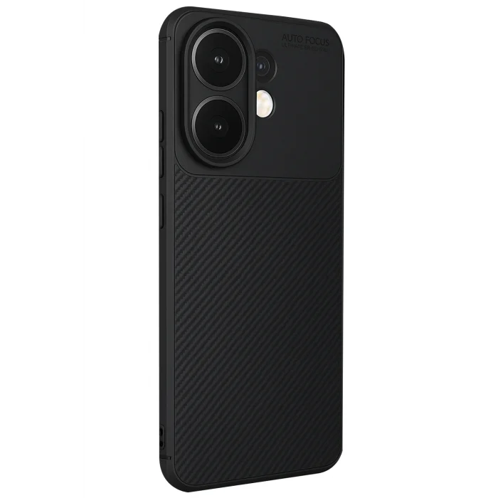 Mey İthalat®  Vivo V60 5G Auto Focus Karbon Kapak - Siyah