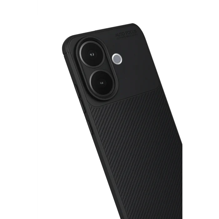Mey İthalat®  Vivo V60 Lite Auto Focus Karbon Kapak - Siyah