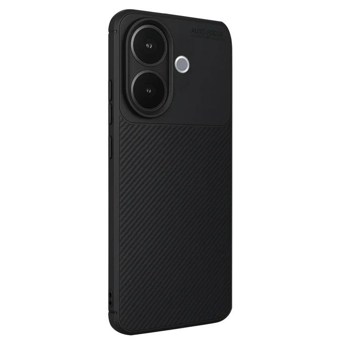 Mey İthalat®  Vivo V60 Lite Auto Focus Karbon Kapak - Siyah
