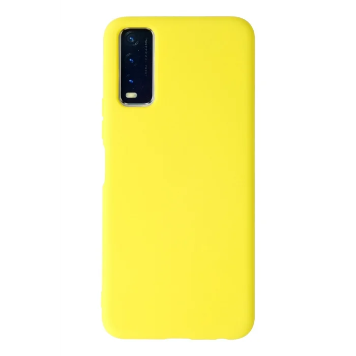 Mey İthalat®  Vivo Y11S Kılıf Nano içi Kadife Silikon - Sarı