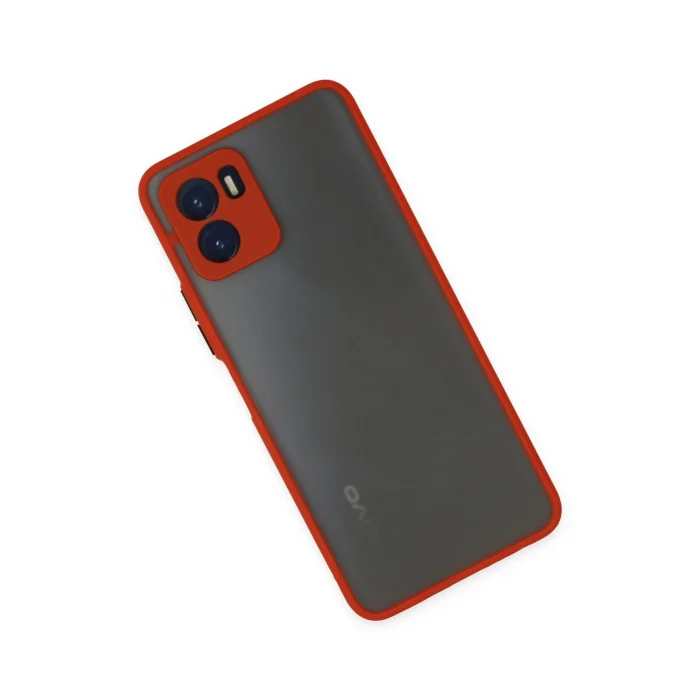 Mey İthalat®  Vivo Y15S Kılıf Montreal Silikon Kapak - Kırmızı