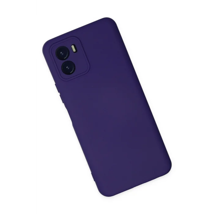 Mey İthalat®  Vivo Y15S Kılıf Nano içi Kadife Silikon - Mor