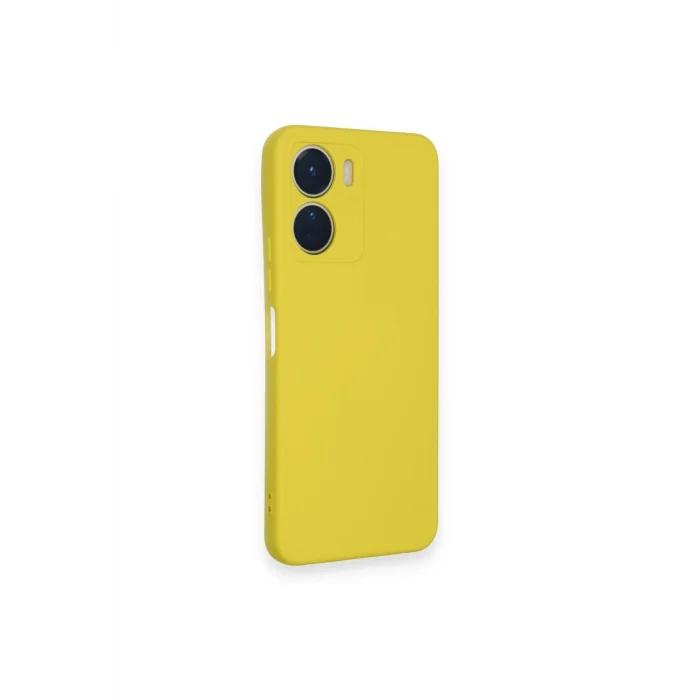 Mey İthalat®  Vivo Y16 Kılıf Nano içi Kadife Silikon - Sarı
