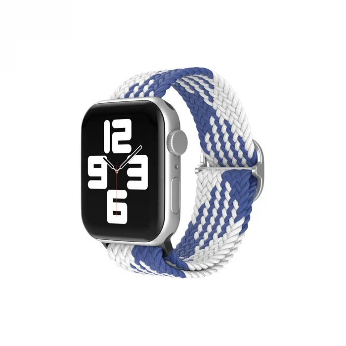 Mey İthalat®   Watch 38mm Star Kordon - Mavi-Beyaz