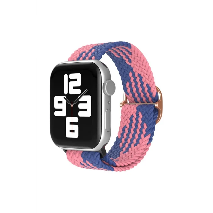 Mey İthalat®   Watch 38mm Star Kordon - Pembe-Mavi