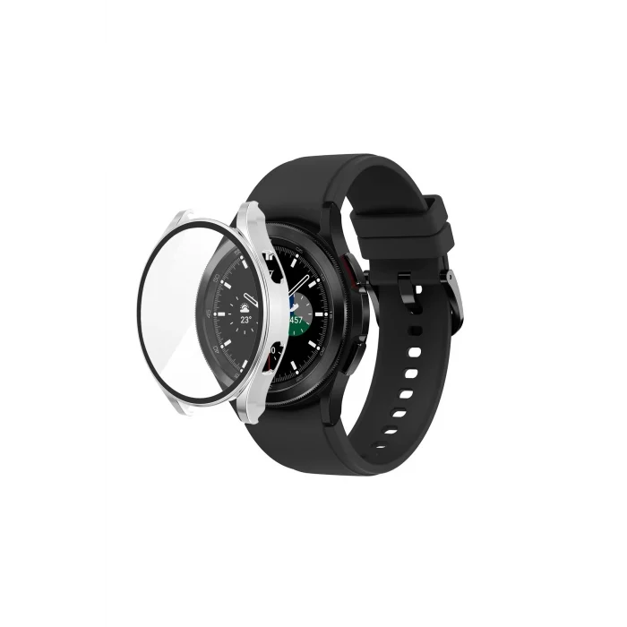 Mey İthalat®  Watch 5 44mm Wall Camlı Kasa Ekran Koruyucu - Gümüş