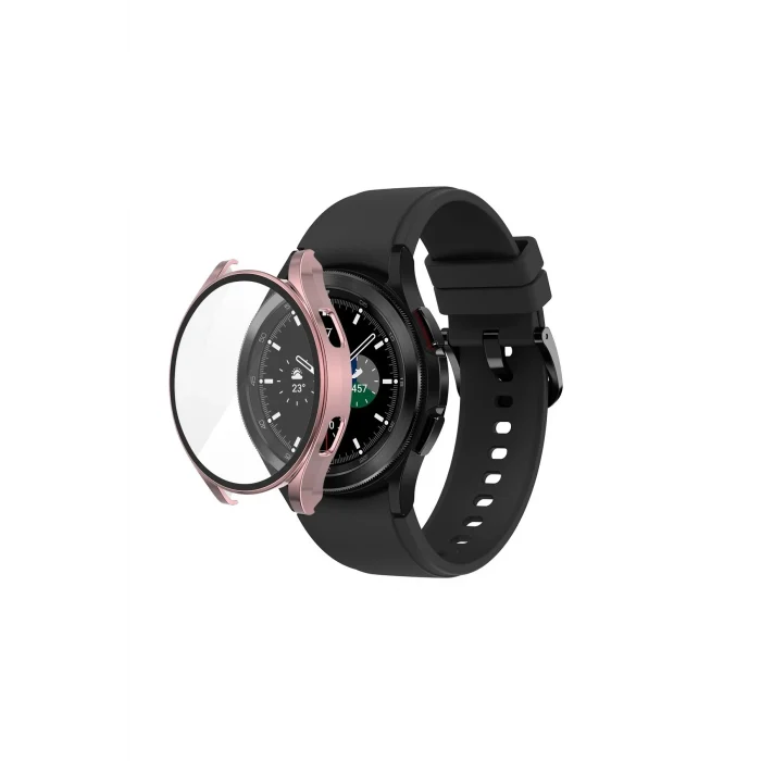 Mey İthalat®  Watch 5 44mm Wall Camlı Kasa Ekran Koruyucu - Rose Gold