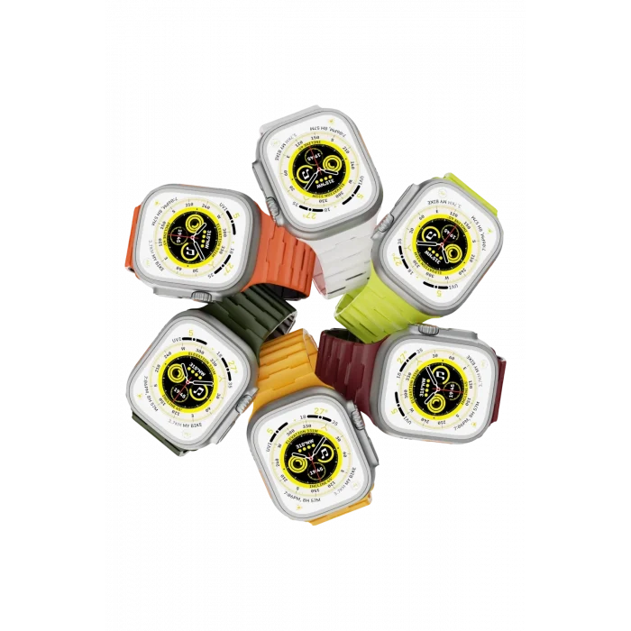 Mey İthalat®   Watch Ultra 49mm Wowen Kordon - Sarı
