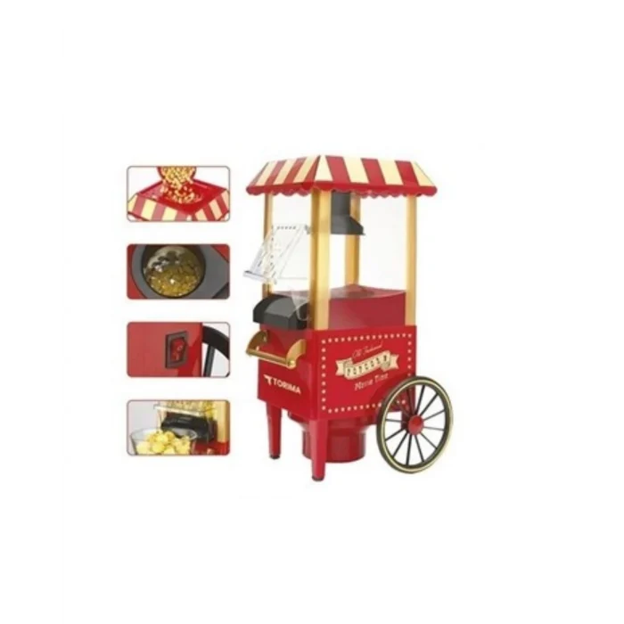 Mey İthalat® Yağsız Popcorn Makinesi Hızlı Sıcak Hava Mısır Patlatıcı Ev Tipi Kullanım