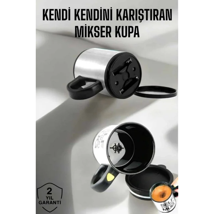 Mey İthalat® Yazılı Mug Kupa Karıştırıcı Özelliği Ve Paslanmaz Çelik