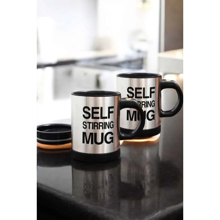 Mey İthalat® Yazılı Mug Kupa Karıştırıcı Özelliği Ve Paslanmaz Çelik