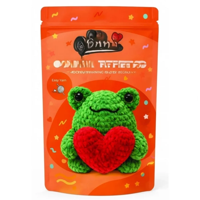 Mey İthalat® Yeni Başlayanlar İçin Kurbağa Amigurumi Örgü Kiti