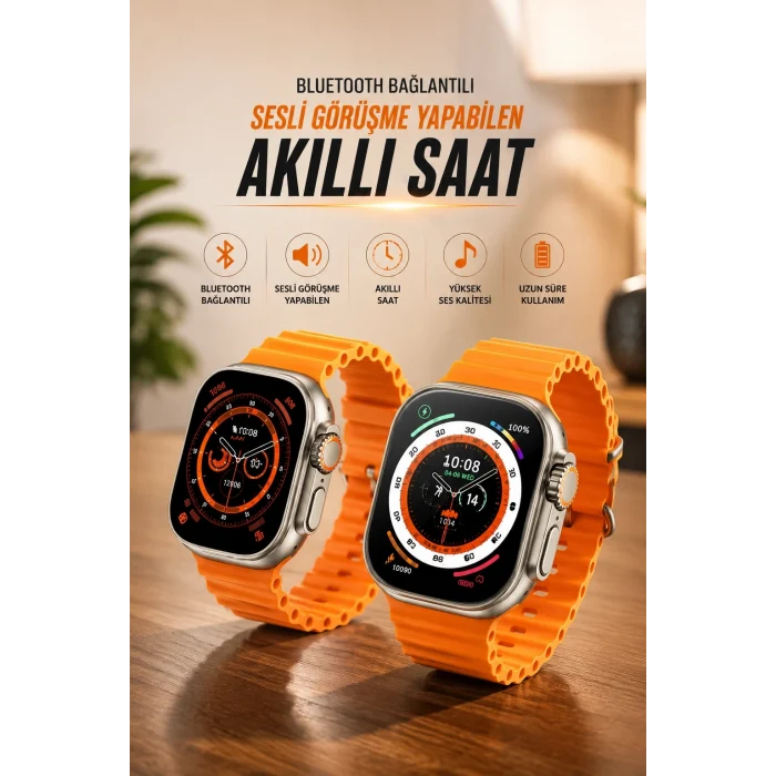 Mey İthalat® Yeni Nesil Ultra Akıllı Saat Adımsayar Uyku Takibi Nabız Sensörü
