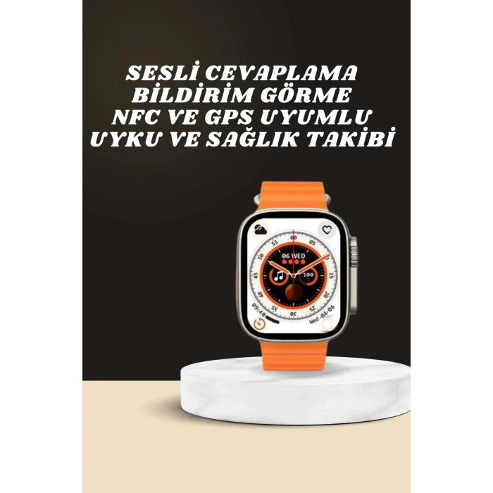 Mey İthalat® Yeni Nesil Ultra Akıllı Saat Adımsayar Uyku Takibi Nabız Sensörü
