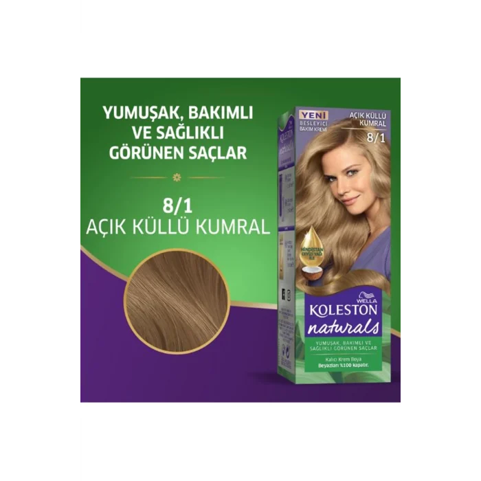 Naturals Saç Boyası Açık Küllü Kumral 8/1 2x Paket