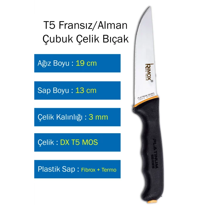 Platinium Serisi Kasap ve Ev Mutfak Bıçağı Çelik Kasap No:3