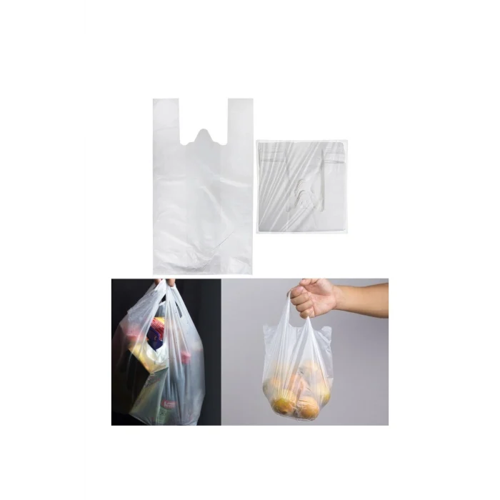 Şeffaf Atlet Poşet Küçük Boy 24x43 cm 1 Paket Takriben 300 Adet
