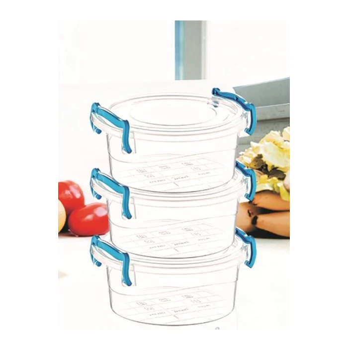 Sweet Yuvarlak Saklama Kabı 3lü Royaleks-ÇNK2320