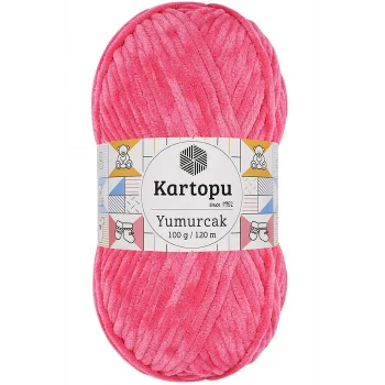 1 Adet Yumurcak Kadife El Örgü İpi Pembe K798