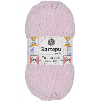 1 Adet Yumurcak Kadife El Örgü İpi Toz Pembe K1562