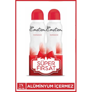 2 Adet Emotion Romance Kadın Vegan Deodorant 150 Ml Hızlı Kurur, Leke Bırakmaz