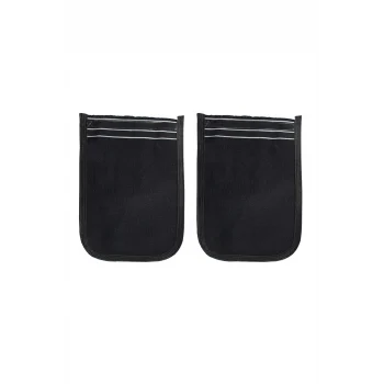 2 Adet Osmanlı Kalın Siyah Banyo Hamam Kesesi 25x17 Cm