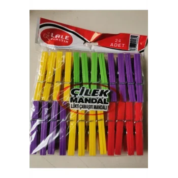 24 Plastik Çilek Mandal Royaleks-L003
