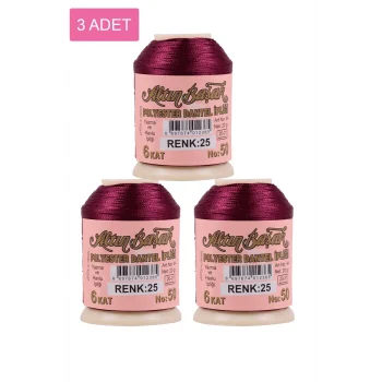 3 Adet Altınbaşak Oya ve Dantel İpi 20 gr - Royaleks - No: 025