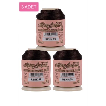 3 Adet Altınbaşak Oya ve Dantel İpi 20 gr - Royaleks - No: 029
