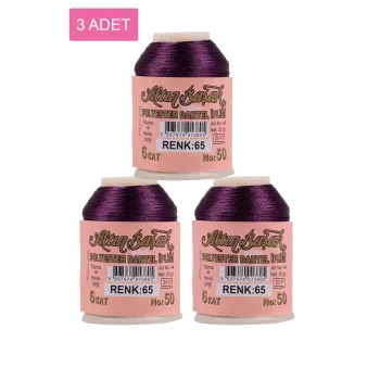 3 Adet Altınbaşak Oya ve Dantel İpi 20 gr - Royaleks - No: 065