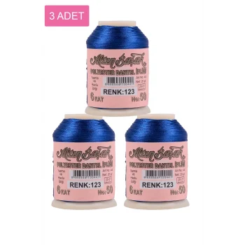 3 Adet Altınbaşak Oya ve Dantel İpi 20 gr - Royaleks - No: 123