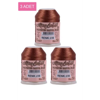 3 Adet Altınbaşak Oya ve Dantel İpi 20 gr - Royaleks - No: 239