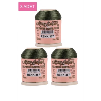 3 Adet Altınbaşak Oya ve Dantel İpi 20 gr - Royaleks - No: 367