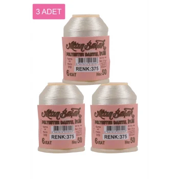 3 Adet Altınbaşak Oya ve Dantel İpi 20 gr - Royaleks - No: 375