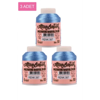 3 Adet Altınbaşak Oya ve Dantel İpi 20 gr - Royaleks - No: 387