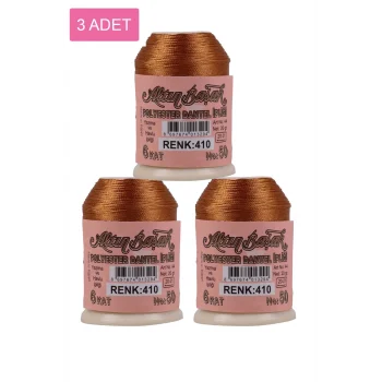 3 Adet Altınbaşak Oya ve Dantel İpi 20 gr - Royaleks - No: 410