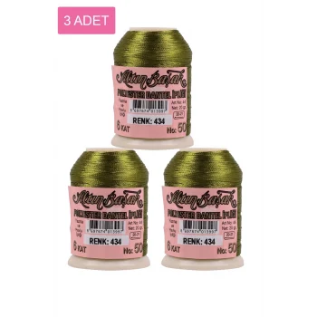 3 Adet Altınbaşak Oya ve Dantel İpi 20 gr - Royaleks - No: 434