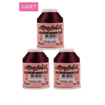3 Adet Altınbaşak Oya ve Dantel İpi 20 gr - Royaleks - No: 480