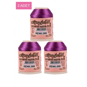 3 Adet Altınbaşak Oya ve Dantel İpi 20 gr - Royaleks - No: 508