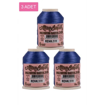 3 Adet Altınbaşak Oya ve Dantel İpi 20 gr - Royaleks - No: 559