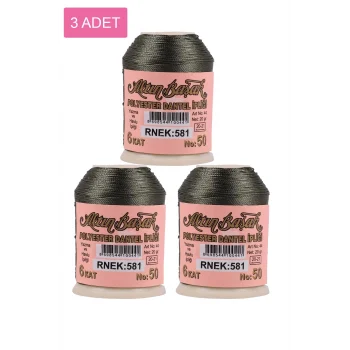 3 Adet Altınbaşak Oya ve Dantel İpi 20 gr - Royaleks - No: 581