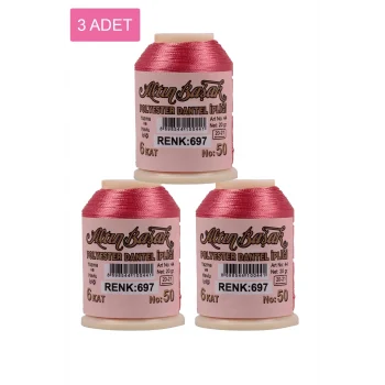 3 Adet Altınbaşak Oya ve Dantel İpi 20 gr - Royaleks - No: 697