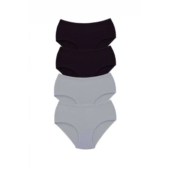 4 Adet Tutku Kadın Yüksek Bel Bato Kalın Lastik Külot S3