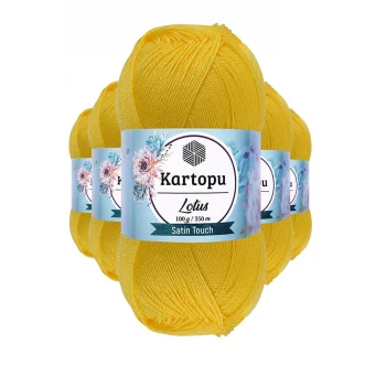 5 Adet Lotus Bikini Büstiyer Bluz Örgü İpi  K323 Civciv Sarı