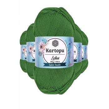 5 Adet Lotus Bikini Büstiyer Bluz Örgü İpi  K486 Çam Yeşili