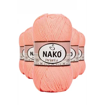 5 Adet Pırlanta Amigurumi El Örgü İpi Yünü Somon 3148